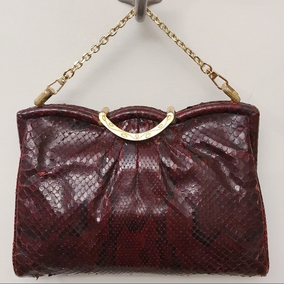 LOEWE Python Snakeskin Top Handle Crossbody Bag - Picture 2 of 11